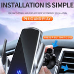 Q3 Staffa per telefono di ricarica wireless per auto magnetica a induzione a infrarossi con connettore magnetico Micro USB + 8 pin + Type-C / USB-C, Q3 Black, Q3 Gold, Q3 Silver, Q3 Blue, Q3 Red