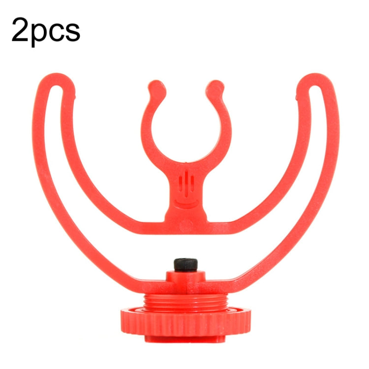 Staffa di montaggio per microfono da 2 pezzi Supporto per microfono per montaggio su scarpa fredda, 2pcs Cold Shoe Mount Red, 2pcs Cold Shoe Mount Black