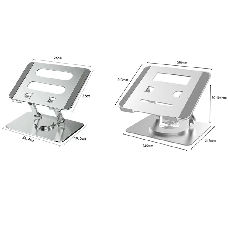 Staffa di raffreddamento per laptop rotante pieghevole da tavolo multifunzionale, specifiche:, SP-086 (Silver), SP-086 (Gray), SP-88 (Silver), SP-88 (Gray)