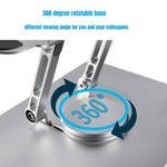 Staffa di raffreddamento per laptop rotante pieghevole da tavolo multifunzionale, specifiche:, SP-086 (Silver), SP-086 (Gray), SP-88 (Silver), SP-88 (Gray)