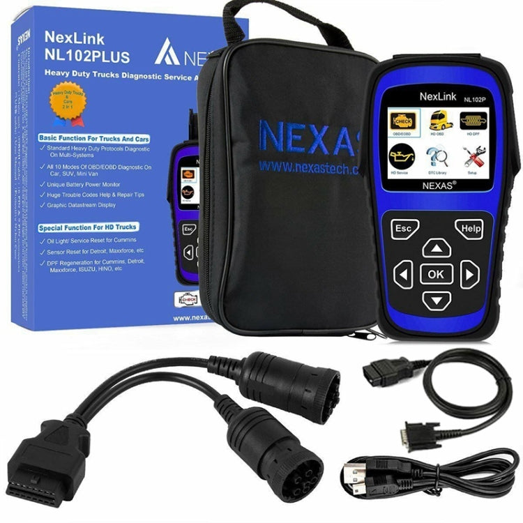 NexLink NL102P Diesel Heavy Truck Car 2 in 1 Rilevamento OBD2 per auto scanner, NexLink NL102P