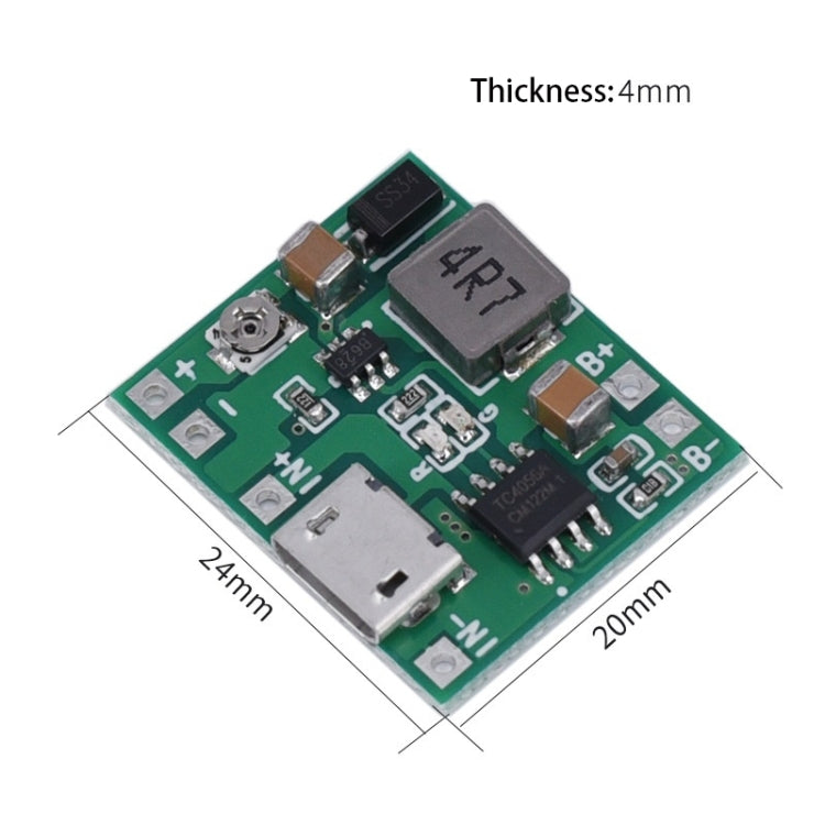 3pcs 3.7V 18650 batteria al litio a singola cella modulo convertitore di tensione boost regolabile con circuito di ricarica