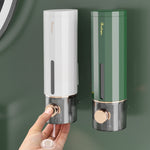 Dispenser di sapone per schiuma da bagno per il lavaggio delle mani dell'hotel liquido per sapone manuale a parete, 450ml/Dark Green, 450ml/White