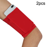 Bracciali elastici sportivi per borsa da braccio per telefono cellulare per fitness all'aperto 2 pezzi