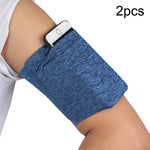 Bracciali elastici sportivi per borsa da braccio per telefono cellulare per fitness all'aperto 2 pezzi