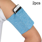 Bracciali elastici sportivi per borsa da braccio per telefono cellulare per fitness all'aperto 2 pezzi