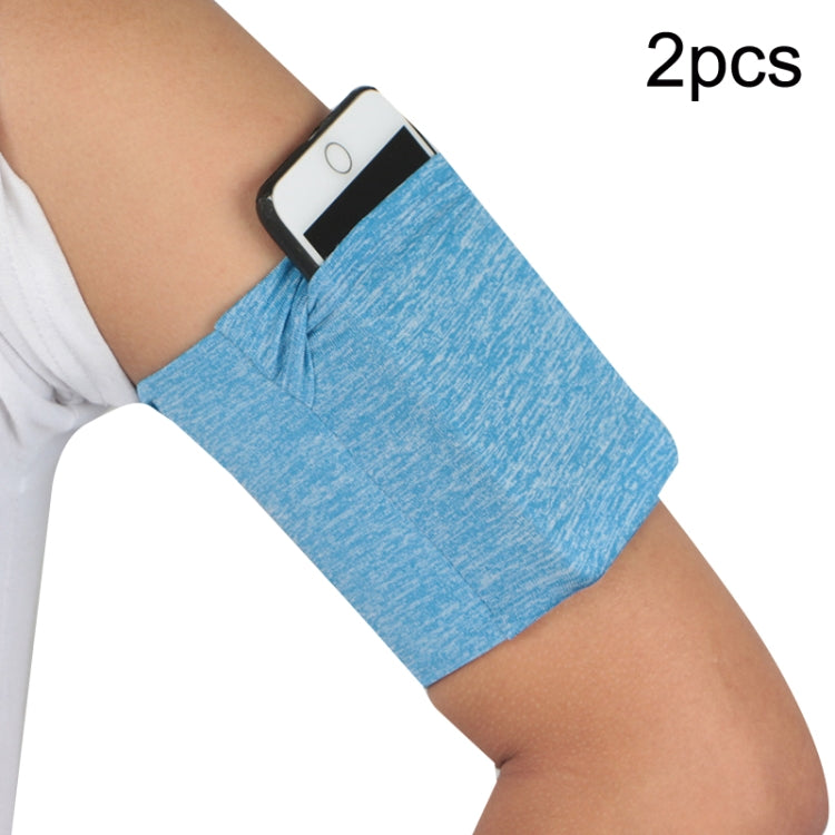 Bracciali elastici sportivi per borsa da braccio per telefono cellulare per fitness all'aperto 2 pezzi