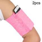 Bracciali elastici sportivi per borsa da braccio per telefono cellulare per fitness all'aperto 2 pezzi
