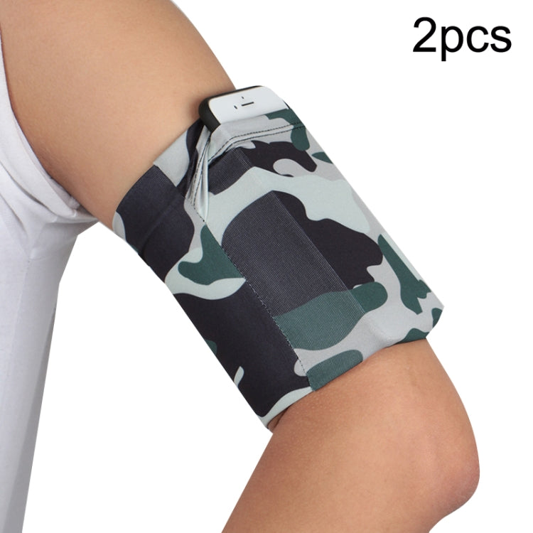 Bracciali elastici sportivi per borsa da braccio per telefono cellulare per fitness all'aperto 2 pezzi