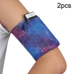 Bracciali elastici sportivi per borsa da braccio per telefono cellulare per fitness all'aperto 2 pezzi