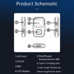 BR11 con schermo Bluetooth ricevitore audio lettore MP3, BR11