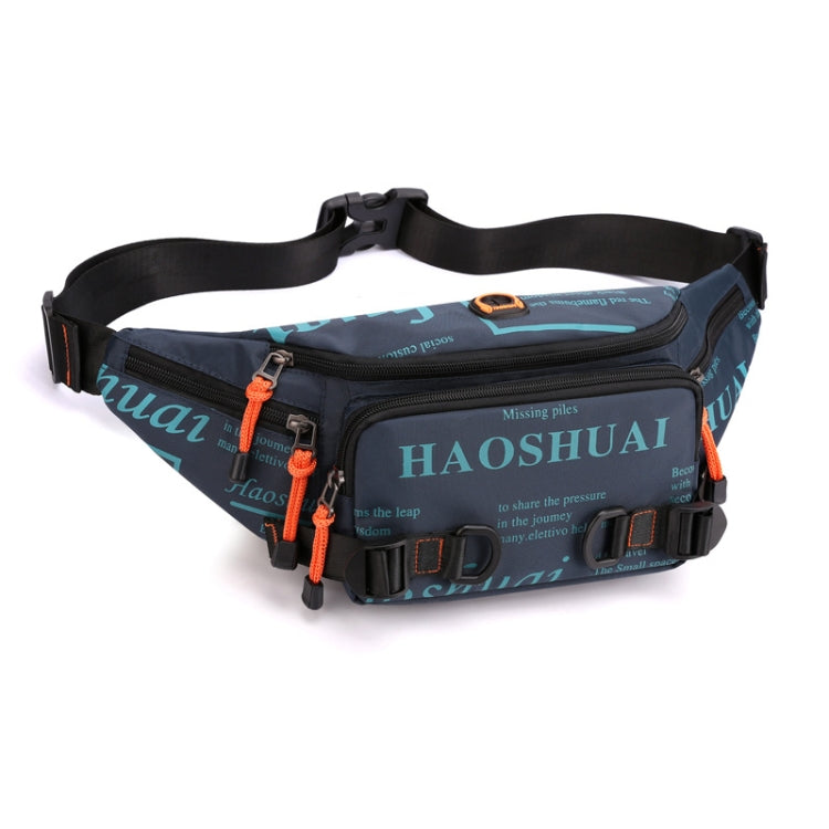 HAOSHUAI 5135 Marsupio da uomo per esterni Borsa da uomo in tessuto di nylon impermeabile, 5135 Dark Blue, 5135 Black, 5135 Army Green, 5135 Dark Green, 5135 Camouflage