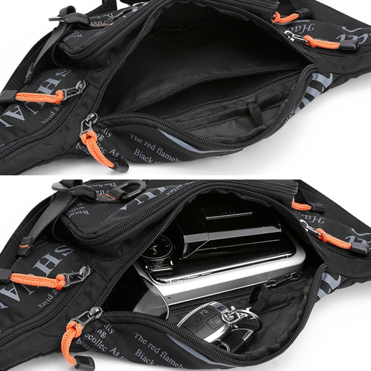 HAOSHUAI 5135 Marsupio da uomo per esterni Borsa da uomo in tessuto di nylon impermeabile, 5135 Dark Blue, 5135 Black, 5135 Army Green, 5135 Dark Green, 5135 Camouflage