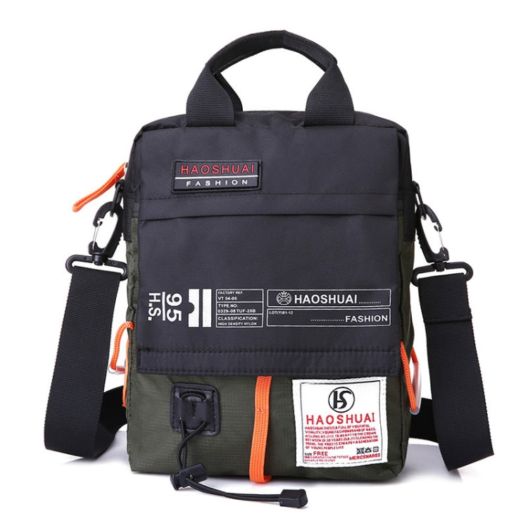 HAOSHUAI 206-1 Borsa a tracolla portatile da uomo Borsa in tessuto impermeabile per esterni, 206-1 Dark Blue, 206-1 Black, 206-1 Army Green, 206-1 Grey, 206-1 Brick Red, 206-1 Light Blue, 206-1 Camouflage