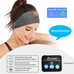 Cuffie con archetto Bluetooth Maschera per il sonno per allenamento con traversina laterale, Sleep Mask Hemp Gray