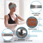 Cuffie con archetto Bluetooth Maschera per il sonno per allenamento con traversina laterale, Sleep Mask Hemp Gray
