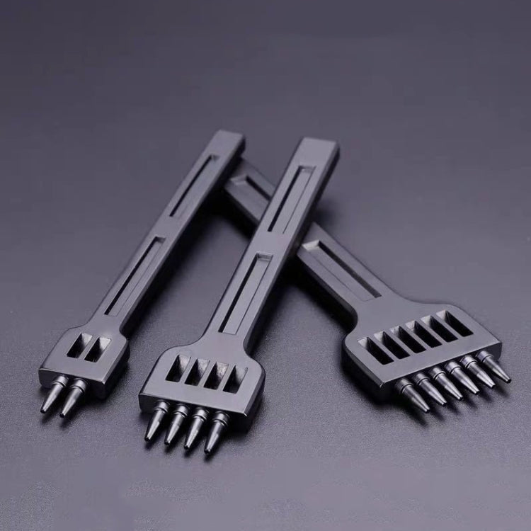ER061 Punzone tondo in pelle cucito a mano fai-da-te Plotoni in acciaio legato che si precipitano, stile:, 4mm Set, 5mm Set, 6mm Set, 4mm-2 Holes, 4mm-4 Holes, 4mm-6 Holes, 5mm-2 Holes, 5mm-4 Holes, 5mm-6 Holes, 6mm-2 Holes, 6mm-4 Holes, 6mm-6 Holes
