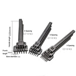 ER061 Punzone tondo in pelle cucito a mano fai-da-te Plotoni in acciaio legato che si precipitano, stile:, 4mm Set, 5mm Set, 6mm Set, 4mm-2 Holes, 4mm-4 Holes, 4mm-6 Holes, 5mm-2 Holes, 5mm-4 Holes, 5mm-6 Holes, 6mm-2 Holes, 6mm-4 Holes, 6mm-6 Holes