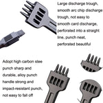 ER061 Punzone tondo in pelle cucito a mano fai-da-te Plotoni in acciaio legato che si precipitano, stile:, 4mm Set, 5mm Set, 6mm Set, 4mm-2 Holes, 4mm-4 Holes, 4mm-6 Holes, 5mm-2 Holes, 5mm-4 Holes, 5mm-6 Holes, 6mm-2 Holes, 6mm-4 Holes, 6mm-6 Holes