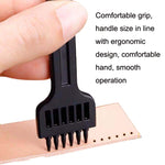 ER061 Punzone tondo in pelle cucito a mano fai-da-te Plotoni in acciaio legato che si precipitano, stile:, 4mm Set, 5mm Set, 6mm Set, 4mm-2 Holes, 4mm-4 Holes, 4mm-6 Holes, 5mm-2 Holes, 5mm-4 Holes, 5mm-6 Holes, 6mm-2 Holes, 6mm-4 Holes, 6mm-6 Holes