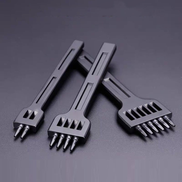 ER061 Punzone tondo in pelle cucito a mano fai-da-te Plotoni in acciaio legato che si precipitano, stile:, 4mm Set, 5mm Set, 6mm Set, 4mm-2 Holes, 4mm-4 Holes, 4mm-6 Holes, 5mm-2 Holes, 5mm-4 Holes, 5mm-6 Holes, 6mm-2 Holes, 6mm-4 Holes, 6mm-6 Holes