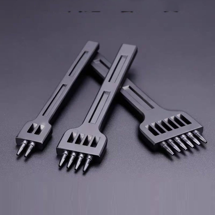 ER061 Punzone tondo in pelle cucito a mano fai-da-te Plotoni in acciaio legato che si precipitano, stile:, 4mm Set, 5mm Set, 6mm Set, 4mm-2 Holes, 4mm-4 Holes, 4mm-6 Holes, 5mm-2 Holes, 5mm-4 Holes, 5mm-6 Holes, 6mm-2 Holes, 6mm-4 Holes, 6mm-6 Holes
