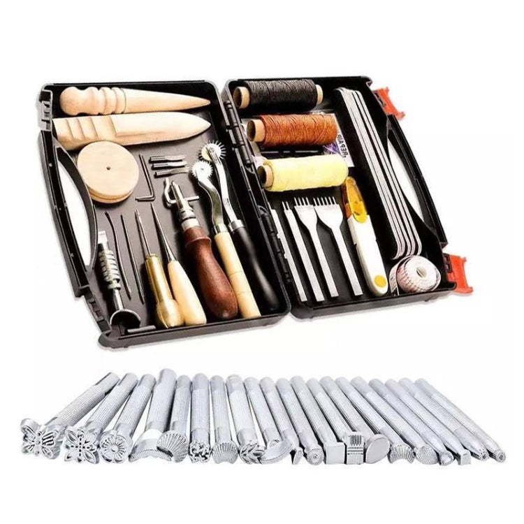Set di strumenti fai-da-te in pelle fatti a mano Set di strumenti per cucito artigianale, 48 In 1 Set