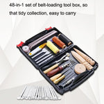 Set di strumenti fai-da-te in pelle fatti a mano Set di strumenti per cucito artigianale, 48 In 1 Set