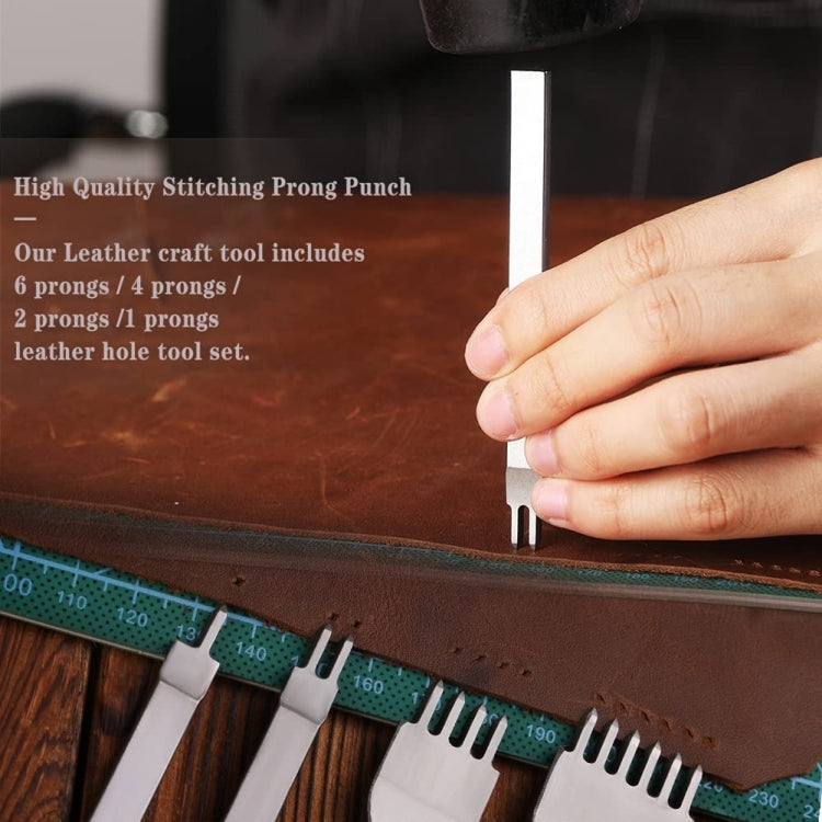 Set di strumenti fai-da-te in pelle fatti a mano Set di strumenti per cucito artigianale, 48 In 1 Set
