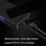 Hub USB-C 4 porte USB 3.0/2.0 per notebook compatibile multi-sist