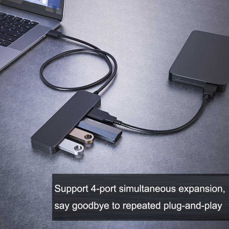 Hub USB-C 4 porte USB 3.0/2.0 per notebook compatibile multi-sist