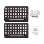 36 in 1 pelle stampa inglese punzone sigillo digitale artigianale strumenti per intaglio in pelle, dimensioni:, 3.5mm 36 In 1, 6.5mm 36 In 1