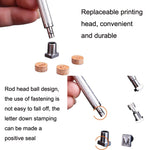 36 in 1 pelle stampa inglese punzone sigillo digitale artigianale strumenti per intaglio in pelle, dimensioni:, 3.5mm 36 In 1, 6.5mm 36 In 1