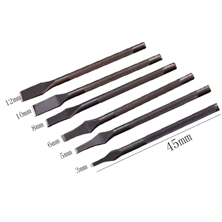 ER018 2 pezzi Posizione della carta Taglio in pelle di vacchetta Strumento fai da te, 3mm, 5mm, 6mm, 8mm, 10mm, 12mm