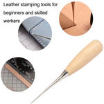 Set di strumenti artigianali in pelle fai-da-te Set di strumenti in pelle per cucire a mano con ago in filo di tela, ER013 29 In 1