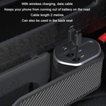 Caricabatteria per auto multifunzionale per organizer per clip per seggiolino auto, specifica:, Carbon Fiber, Wireless Charge