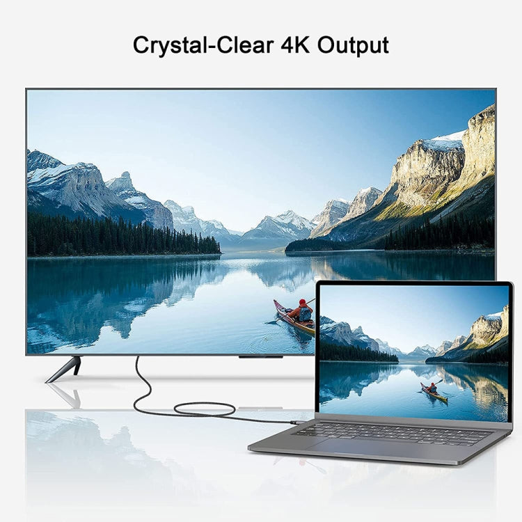 Cavo adattatore USB-C a DisplayPort 4K 60Hz intrecciato nylon