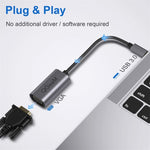 QGeeM QG-UA07-A Convertitore video multi-display da USB 3.0 a VGA ad alta velocità, USB 3.0 to VGA