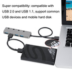 Hub USB 3.0 4 porte con switch indipendente e cavo 30/120 cm