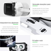 Occhiali VR per casco per realtà virtuale 3D con auricolare Bluetooth, G04BS, G04BS+B01 Handle, G04BS+B03 Handle