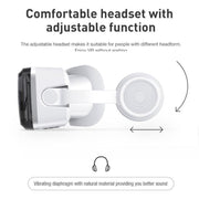 Occhiali VR per casco per realtà virtuale 3D con auricolare Bluetooth, G04BS, G04BS+B01 Handle, G04BS+B03 Handle