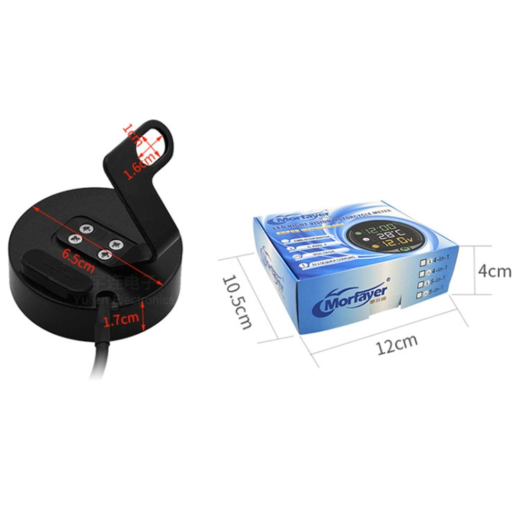 Strumento di modifica del motociclo per visione notturna a LED 9-24V, Morfayer YL-M05 4 In 1 Water Temperature Model, Morfayer YL-M05 5 In 1 Water Temperature Model, Morfayer YL-M05 5 In 1 Environmental Temperature Model                                ...
