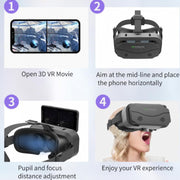 VR SHINECON G13 Occhiali per realtà virtuale VR Occhiali per cellulare Film Gioco Occhiali digitali 3D, G13