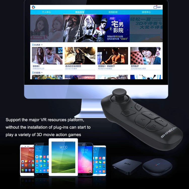 VR SHINECON SC-B03 Gioco VR Telecomando wireless Bluetooth Maniglia Selfie Stick Telecomando Riproduzione video, SC-B03