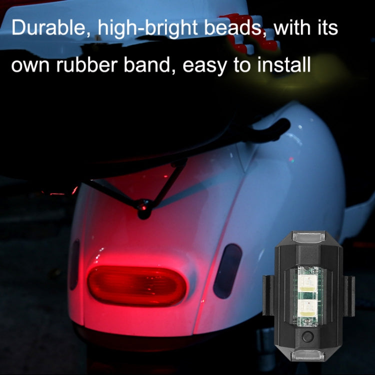 3pcs M1 moto bicicletta aereo esplosione luci crociera lampeggiante luce di collisione anti-posteriore