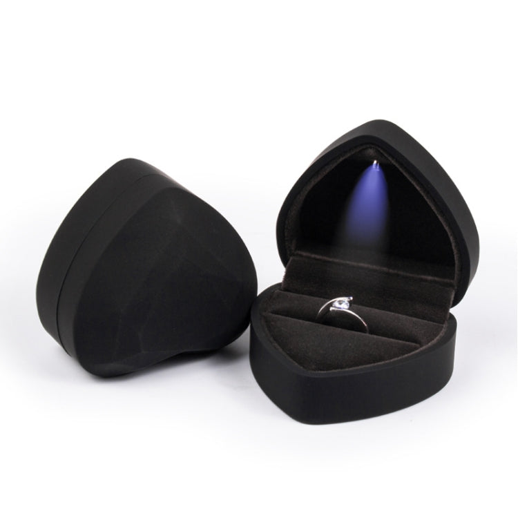 017015-20 Scatola portaoggetti per collana con anello luminoso a LED a forma di cuore senza gioielli, specifiche:, Ring(White), Ring(Red), Ring(Gold), Ring(Blue), Ring(Black), Ring(Pink), Pendant(White), Pendant(Red), Pendant(Gold), Pendant(Blue)      ...