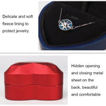 017015-20 Scatola portaoggetti per collana con anello luminoso a LED a forma di cuore senza gioielli, specifiche:, Ring(White), Ring(Red), Ring(Gold), Ring(Blue), Ring(Black), Ring(Pink), Pendant(White), Pendant(Red), Pendant(Gold), Pendant(Blue)      ...