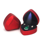 017015-20 Scatola portaoggetti per collana con anello luminoso a LED a forma di cuore senza gioielli, specifiche:, Ring(White), Ring(Red), Ring(Gold), Ring(Blue), Ring(Black), Ring(Pink), Pendant(White), Pendant(Red), Pendant(Gold), Pendant(Blue)      ...