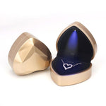 017015-20 Scatola portaoggetti per collana con anello luminoso a LED a forma di cuore senza gioielli, specifiche:, Ring(White), Ring(Red), Ring(Gold), Ring(Blue), Ring(Black), Ring(Pink), Pendant(White), Pendant(Red), Pendant(Gold), Pendant(Blue)      ...