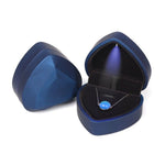 017015-20 Scatola portaoggetti per collana con anello luminoso a LED a forma di cuore senza gioielli, specifiche:, Ring(White), Ring(Red), Ring(Gold), Ring(Blue), Ring(Black), Ring(Pink), Pendant(White), Pendant(Red), Pendant(Gold), Pendant(Blue)      ...